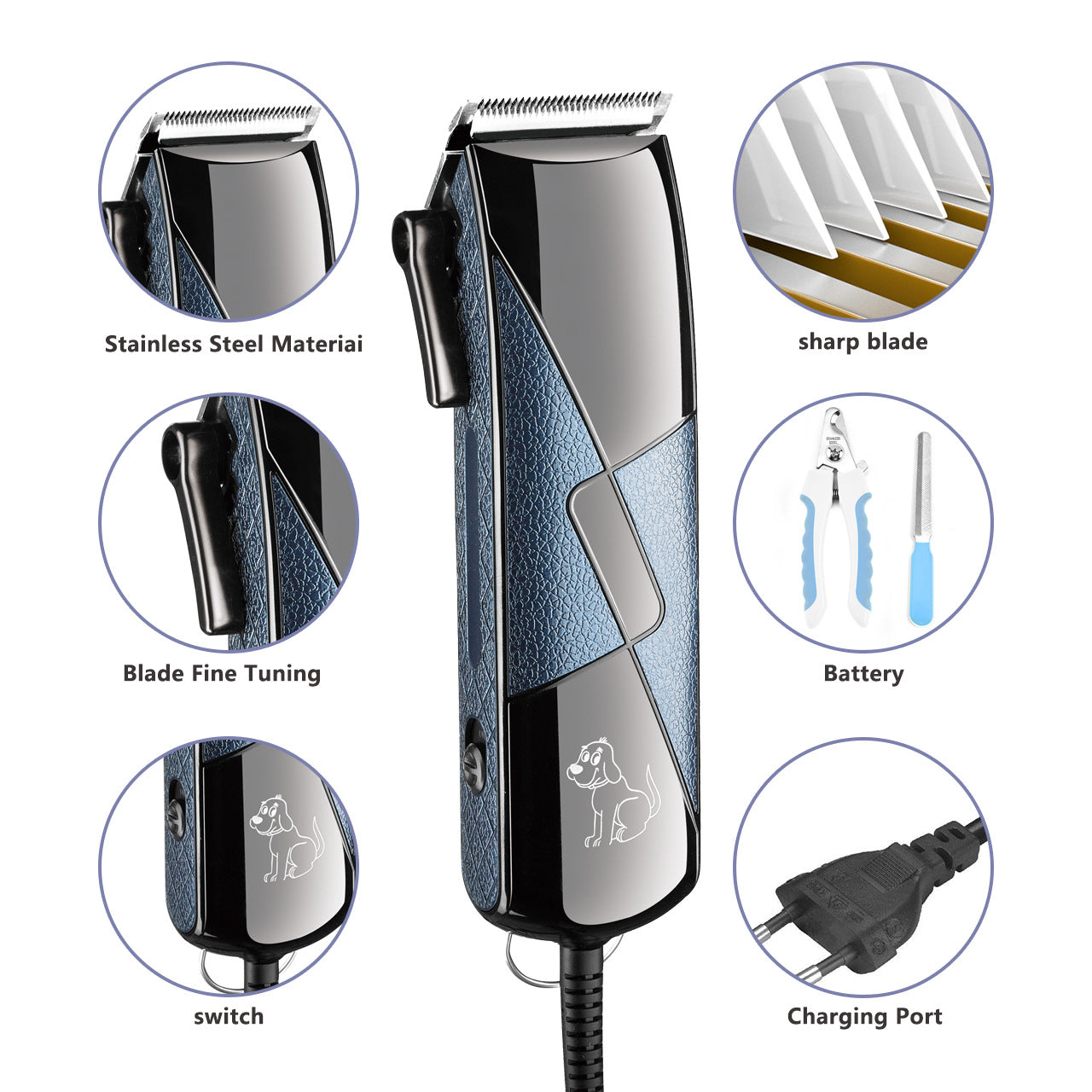 High-Power Electric Pet Grooming Clipper